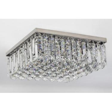 Imagem de Lustre Plafon Cristal Egípcio Importado 30cm Quadrado 610/30 - Ilumina