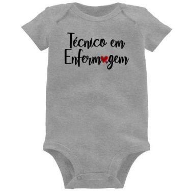 Imagem de Body Bebê Técnico em Enfermagem - Foca na Moda, Cinza, M