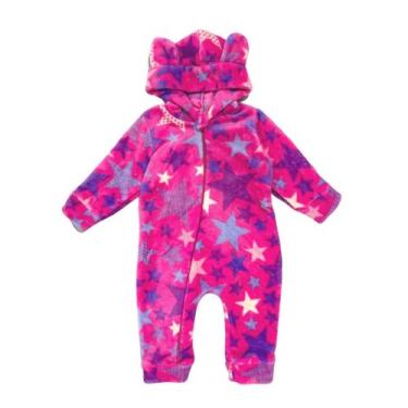 Imagem de Macacão Pelúcia Fleece Bebe Infantil Zíper Quentinho P/ Frio - AG Indu