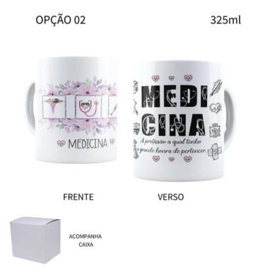 Imagem de Caneca 325ml Medicina Médica Médico - LARANJA E MIMOS