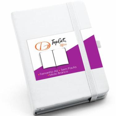 Imagem de Caderneta de Anotações 14x21cm 80 Folhas Sem Pauta - TopGet, Branco