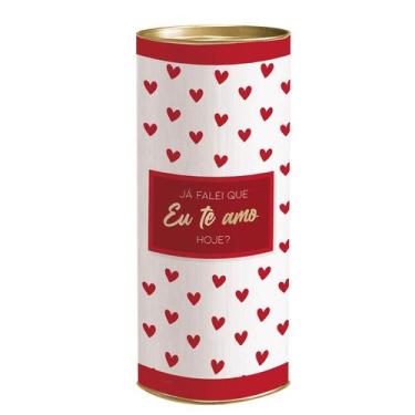 Imagem de Lata para Presente Rígida - Eu Te Amo Branco - 1 unidade - Cromus - Ri