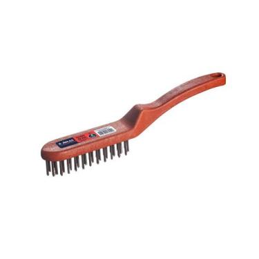 Imagem de Escova de Aço 4 Fileiras Atlas C/ Cabo 1840 - ATLAS PINCEIS