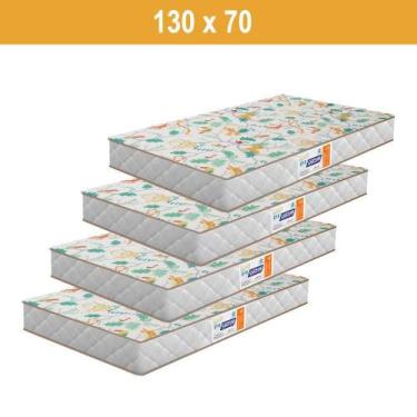 Imagem de Kit 04 Colchões 130x70 Para Berço Padrão Americano Gazin