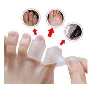 Imagem de Par Protetor Dedo Silicone Anel Calo Joanete Pés Lesão Dor - oem