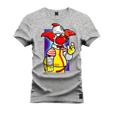 Imagem de Camiseta T-Shirt Unissex Eestampada Algodão Palhaço Bolado_x000D_ - Ne