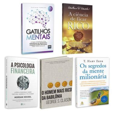Imagem de Kit 5livros, Gatilhos Mentais, Psicologia Financeira, Homem Mais Rico 