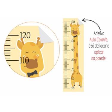 Imagem de Adesivo Régua Do Crescimento Girafa Medir Altura Criança Auto Colante 