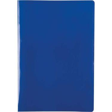 Imagem de Pasta Grampo Trilho Papel Oficio Azul Delloplex