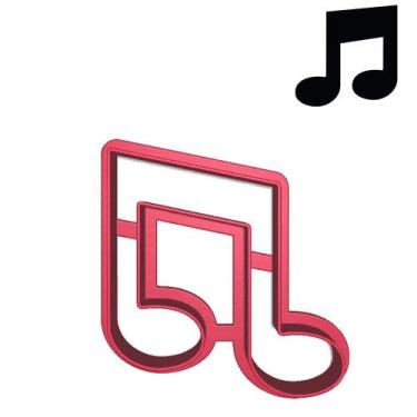 Imagem de Cortador Contorno Nota Colcheia Musical Cifra - DOCE IMPRESSO, 4,5cm