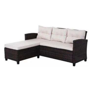 Imagem de Conjunto Modular Sala De Estar Varanda Jardim - Rattan Vime - JHC, Mar