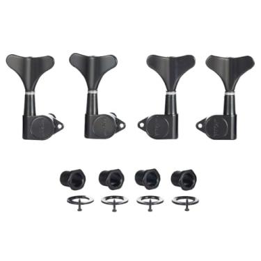 Imagem de KAISH 4 cordas 2R2L 18:1 afinadores de baixo selados para baixo afinador de guitarra para baixo Ibanez/Yamaha estilo acústico/baixo elétrico preto