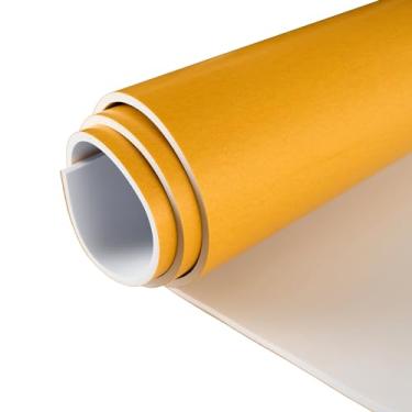 Imagem de Dualso Folha de Espuma Eva de Alta Densidade Premium com Suporte Adesivo 15”x59” Tapete de Espuma Branca- Folha de Espuma Artesanal para Fantasias de Cosplay, Artesanato, Acolchoam (1/4 Pol., Branco)