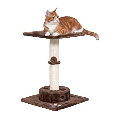 Imagem de Furhaven Móveis para animais de estimação para gatos e gatinhos – Tigre resistente pequeno para gatos, parquinho de brinquedo com haste arranhada, marrom