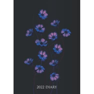 Imagem de 2022 Blue Flowers A4 Diary: Beautiful 2022 A4 Desk Diary - Garden Lovers Journal - Week to View on 2 Pages - Year Planner/Organiser (8.27" x 11.69")
