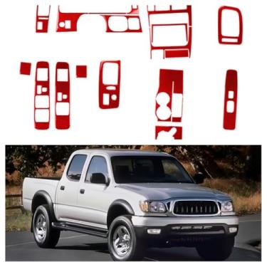 Imagem de IKUESM Compatible with TOYOTA TAKUMA (SPECIAL EDITION) 2001 2002 2003 2004 Black/Red Carbon Fiber Sticker Set 23 pcs/set(Red)