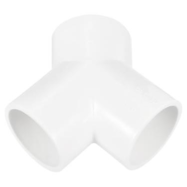 Imagem de YOKIVE 1 peça de acessórios de tubo de PVC 3 vias em forma de Y conectores de tubo de água de cotovelo adaptadores, ótimo para sistema de drenagem doméstica, irrigação de jardim, piscina (branco, 50