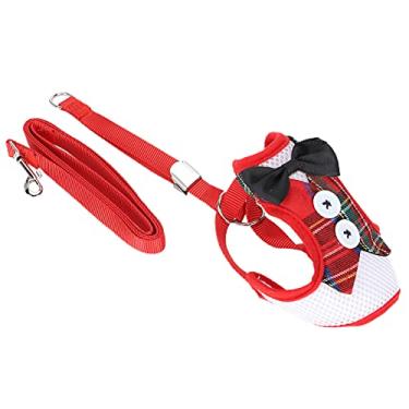 Imagem de Coleiras e Trelas para Gatos à Prova de Fuga Respirável para Caminhar Colete de Gato Com Laço Bonito, Trela, (Médio 80 x 60 x 53 cm / 31,5 x 23,6 x 20,9 pol.)