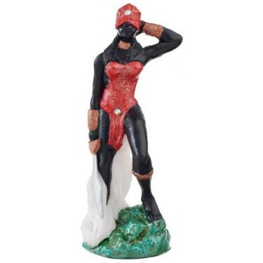 Imagem de Escultura Obá Vermelha 14 Cm Em Resina