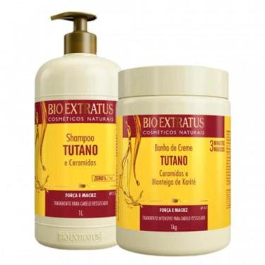 Imagem de Kit Bio Extratus Tutano Shampoo 1L + Banho de Creme 1kg