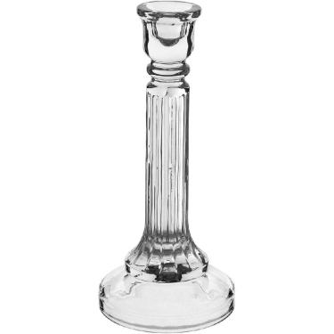 Imagem de CASTIÇAL PORTA VELA DECORATIVO HOME&CO ECO CRYSTAL 25x11x11cm TRANSPARENTE