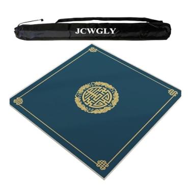 Imagem de Blue Square Mahjong Tapete Para Mesas, Toque De Redução De Ruído Anti -deslizamento Para Taca De Mesa Para Poker, Cartas E Jogos De Tabuleiro, Fácil De Limpar(Blue 1,95x95 cm/37.4x37.4 in)