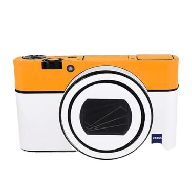 Imagem de Adesivo de capa de câmera antiarranhões para Sony RX100VI RX100VII Película protetora de câmera decalques RX100M6 RX100M7 (amarelo + branco)