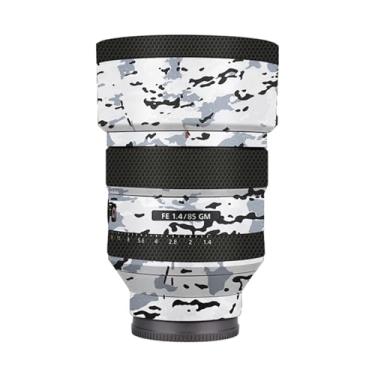 Imagem de Revestimento adesivo para lente de câmera antiarranhões para Sony FE 85 mm F1.4 GM Película protetora de vinil protetor corporal FE 1.4/85 GM 85 1.4 (camuflagem de neve)