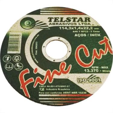 Imagem de Telstar Disco Tels.Inox/Ferro 41/2X1,4X7/8 - Kit C/5 Pc