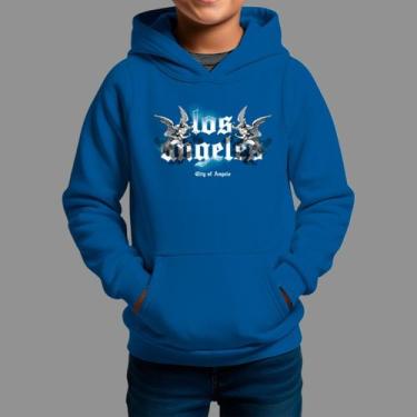 Imagem de Moletom Canguru Infanto Juvenil Algodão Casual Moda De Rua Inverno Blu