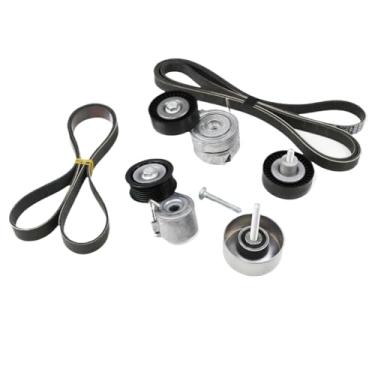 Imagem de ThpeMakcr Kit de polia tensora de correia de transmissão serpentina adequado para Q7 Touareg 06E903133H 06E903341E