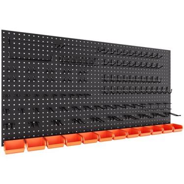 Imagem de Kit de Prancha Peg Board INCLY Metal 48x24cm - com 160 Peças de Acessó