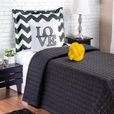 Imagem de Cobre Leito Solteiro Isabela Amarelo Casaborda 4 Peças