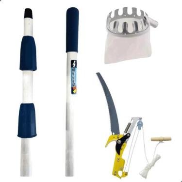 Imagem de Serrote Podador e Cabo Extensor 6 Metros com Colhedor de Fruta - PREVE