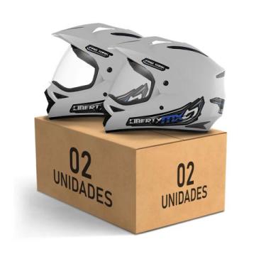 Imagem de Kit 2 Capacetes Fechados Pro Tork Liberty MX Vision Pro Moto Proteção 