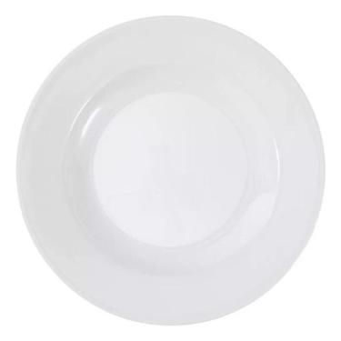Imagem de Jogo Kit 12 Prato De Melamina Sobremesa Redondo Branco 20cm Restaurant