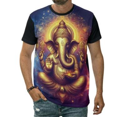 Imagem de Camiseta Ganesha Divindade Hinduísmo Elefante Shiva Parvati - Darkwood