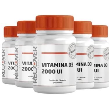 Imagem de Kit com 5 unidades de Vitamina D3 2.000 Ui - 60 Cápsulas - Recover Farma