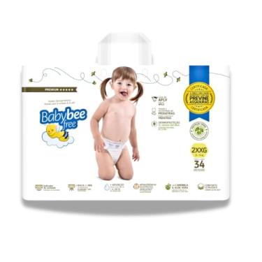 Imagem de FRALDA DERMOPROTETORA BABY BEE FREE MEGA TAMANHO 2XXG de 28-35kg 34 Unidades