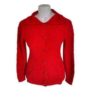 Imagem de Suéter Blusa De Frio Tricot Mousse Premium Bolso Botão Linda-Feminino