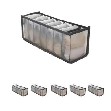 Imagem de 5un Organizador gaveta meia cuecas e calcinhas 7 divisórias - clink