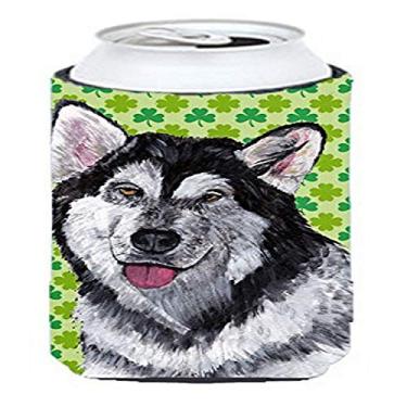 Imagem de Alaskan Malamute St. Patrick's Day Shamrock Tall Boy Insulator Hugger