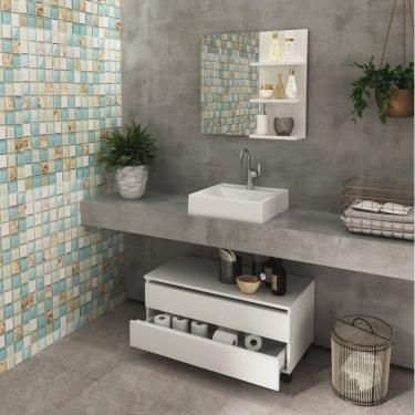 Imagem de Gabinete Rodizio para Banheiro com Espelheira 80cm