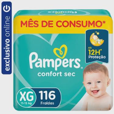 Imagem de Fralda pampers confort sec jumbo xg 116 unidades