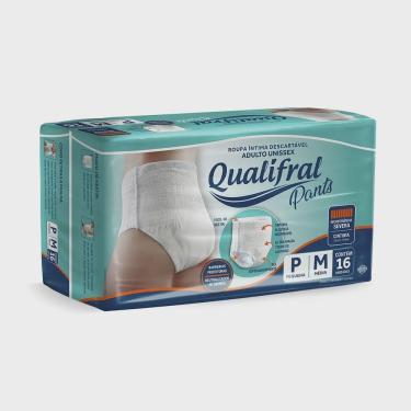 Imagem de Fralda Descartável Qualifral Pants Adulto p/m Com 16 Unidades