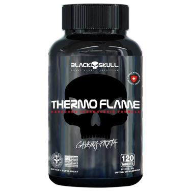 Imagem de Thermo Flame Cafeína 180mg por Cápsula - Black Skull 120 Caps