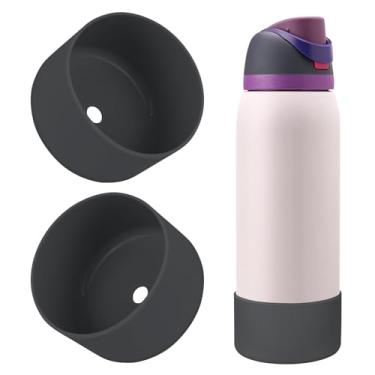 Imagem de BKBY 2 peças de bota de silicone para garrafa de água, compatível com Owala 680 g 947 g 1,134 g, capa protetora antiarranhões e antiamassados sem ruído para garrafas de água FreeSip/Twist/Flip