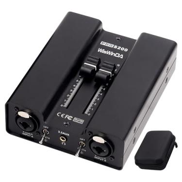 Imagem de WisWinDa VS200 2Channels Pro XLR/AUX/TS/TRS Caixa eliminadora passiva de zumbido com controlador de volume variável Fader para equipamentos de áudio, filtro de ruído isolador de loop de terra para