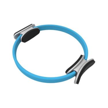Imagem de YIJU Pilates toca treino interno do treino prático Treinamento prático Anel de fitness leve flexível para mulheres meninas, Azul, 14inch