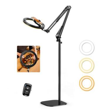 Imagem de Ring Light Evershop com suporte suspenso para câmera de 10"
